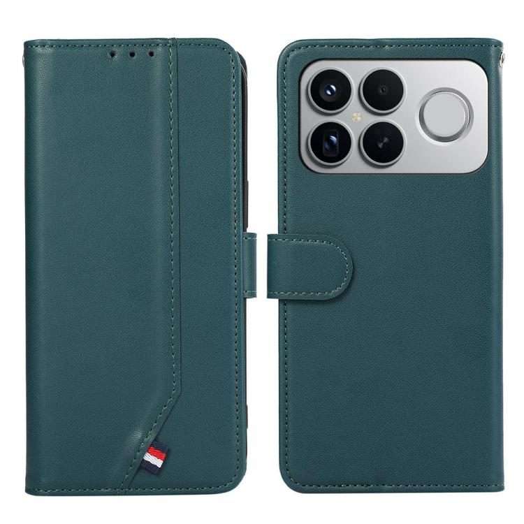 For Redmi K90 Pro Max/Poco F8 Ultra ABEEL Delicate Texture Splicing RFID Leather Phone Case(Green)