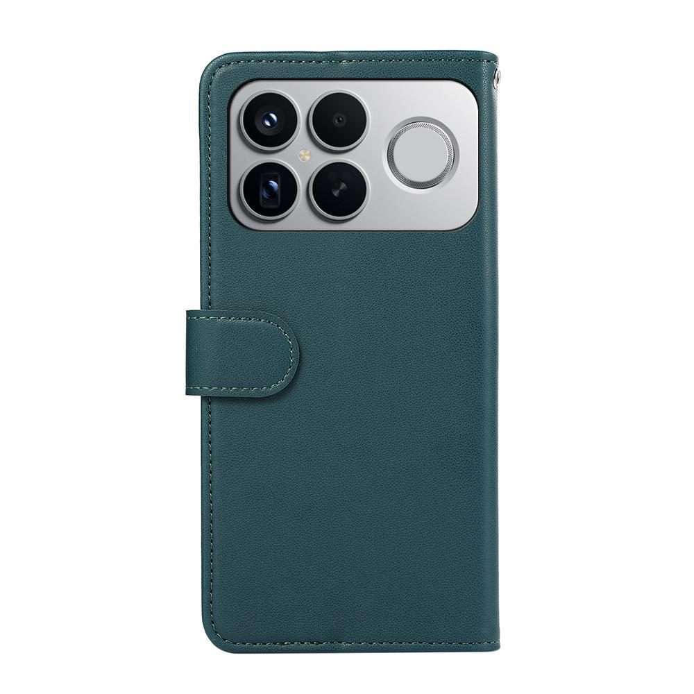 For Redmi K90 Pro Max/Poco F8 Ultra ABEEL Delicate Texture Splicing RFID Leather Phone Case(Green)