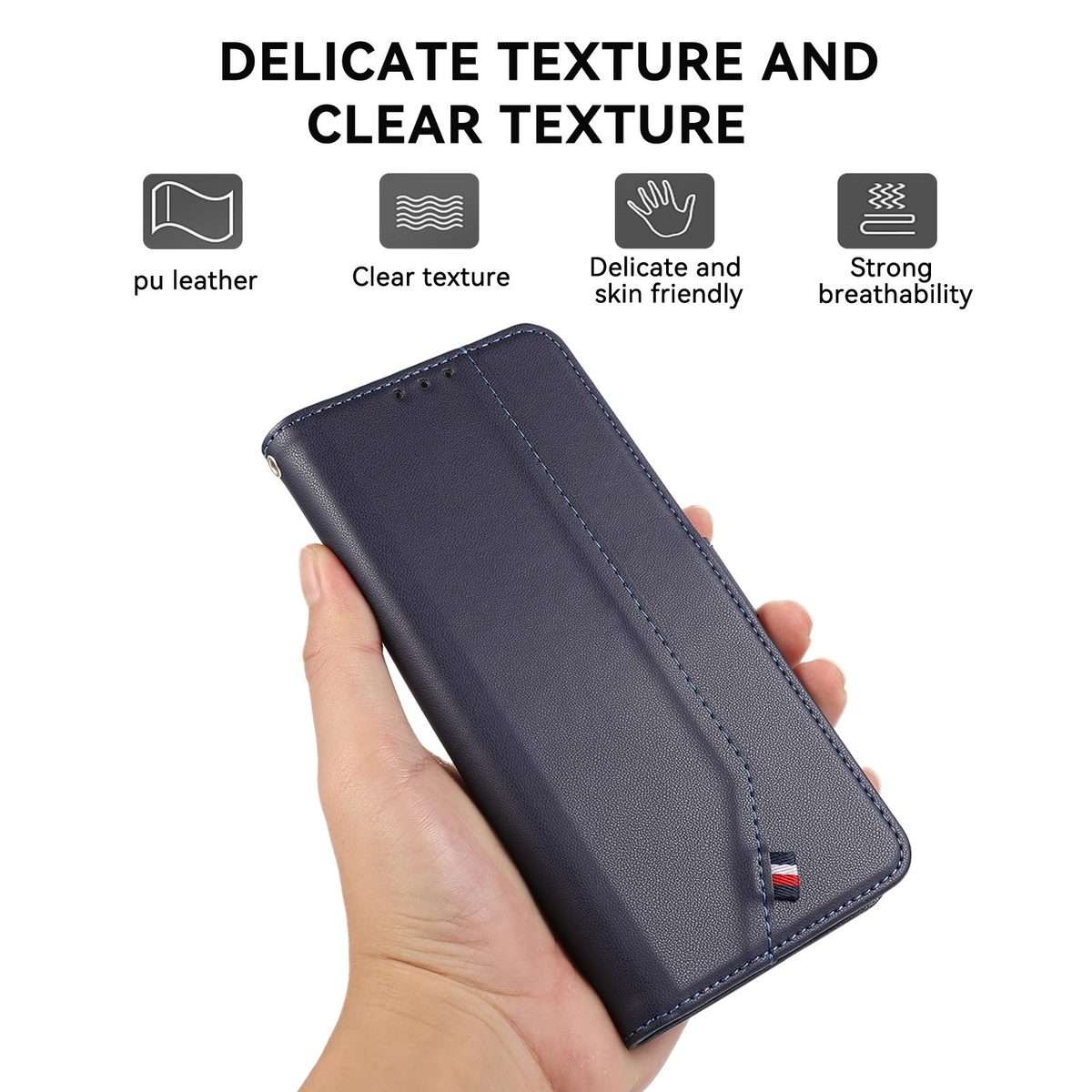 For Xiaomi 15T Pro 5G ABEEL Delicate Texture Splicing RFID Leather Phone Case(Blue)