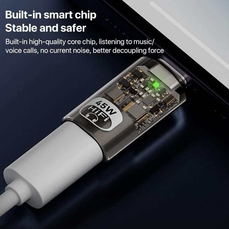 45W 8 Pin to Type-C Full Function Adapter(White)
