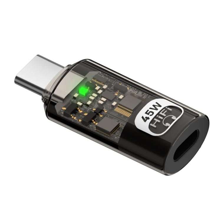 45W 8 Pin to Type-C Full Function Adapter(Black)
