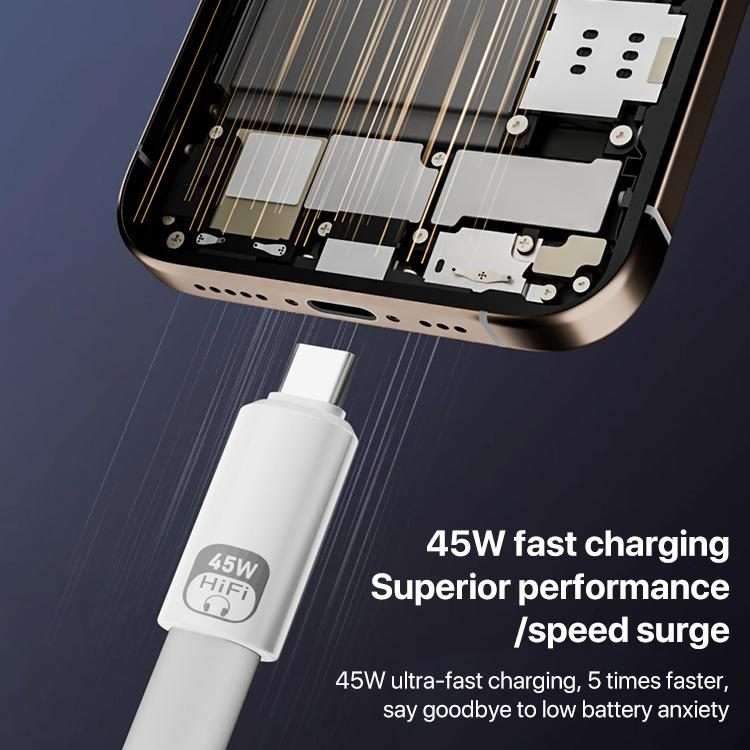 45W 8 Pin to Type-C Full Function Adapter(Black)