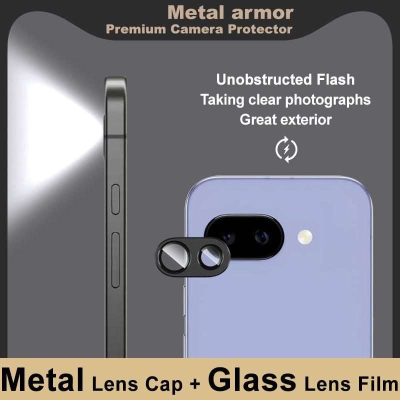 For Google Pixel 9a IMAK Metal Armor Premium Camera Protector Film(Black)