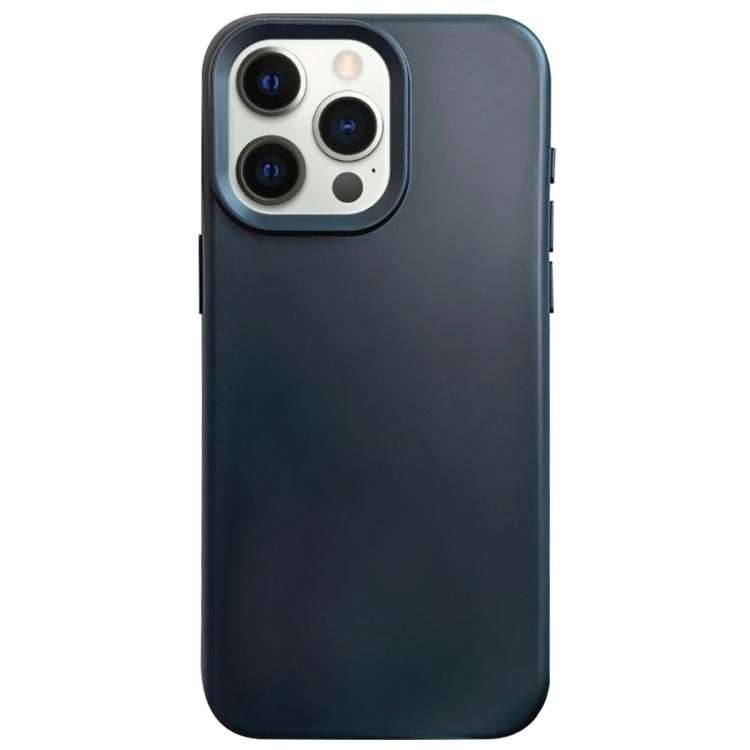 For iPhone 12 Pro Max Dopamine Simple Imitation Liquid Silicone Phone Case(Black)