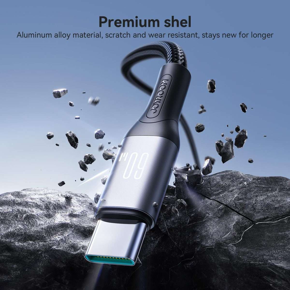 JOYROOM S-A28 Flash Series 60W 480Mbps Fast Charging Data Cable, Type-C to Type-C Cabl ... (Black)