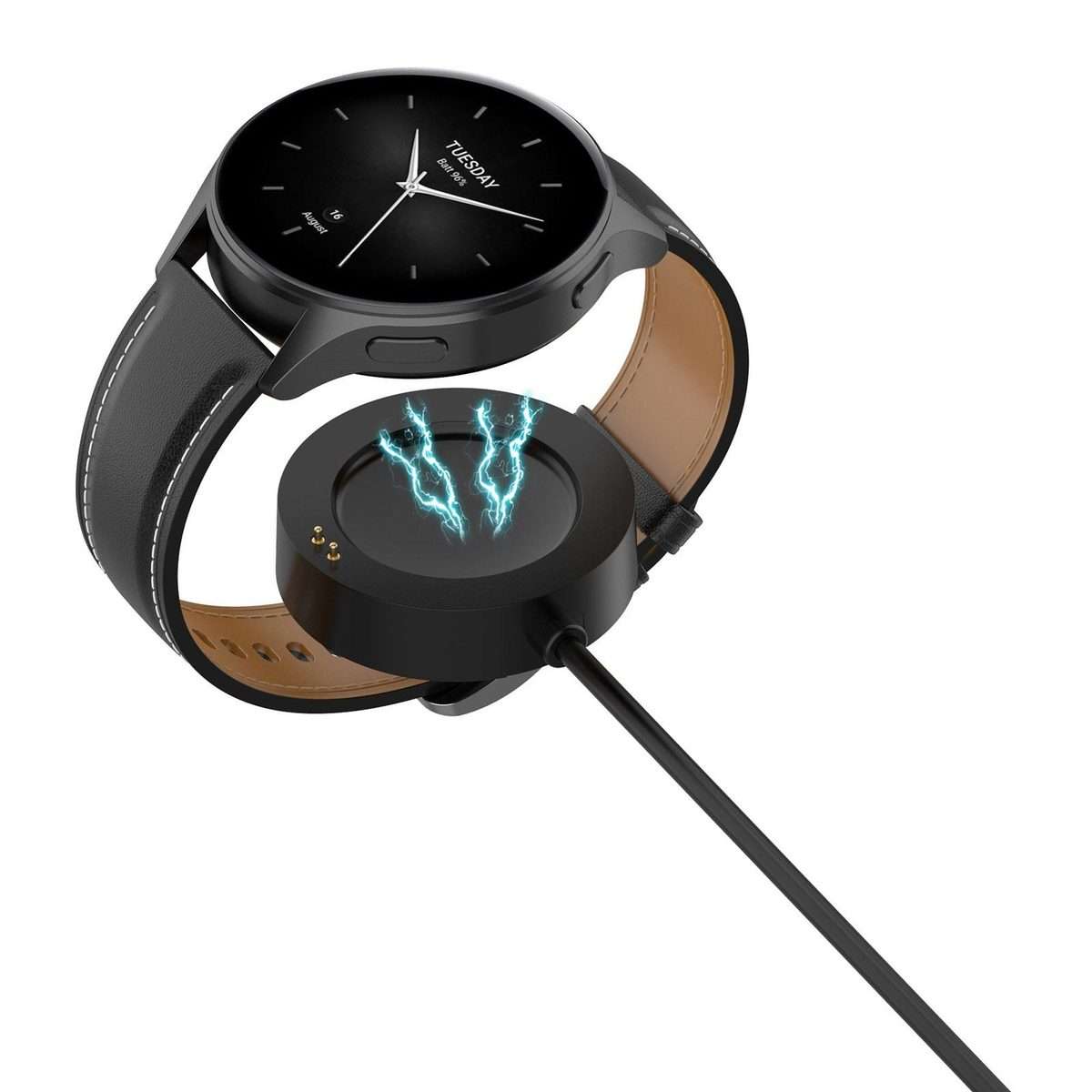 For Xiaomi Watch S4 / S3 / S2 xDfind USB-A Interface Smart Watch Magnetic Charging Cab ... (Black)