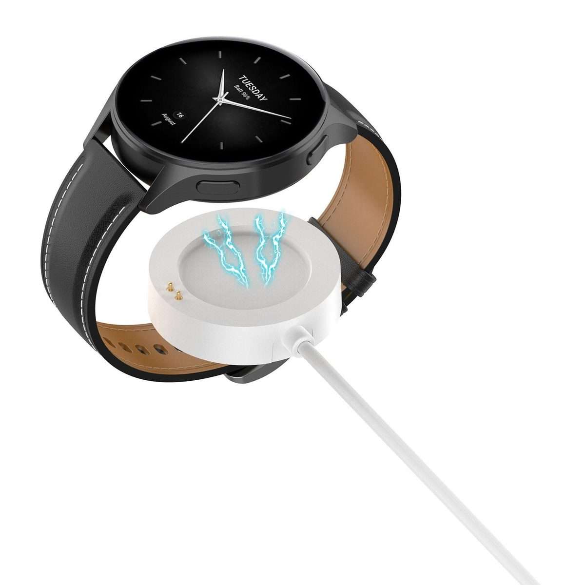 For Xiaomi Watch S4 / S3 / S2 xDfind USB-A Interface Smart Watch Magnetic Charging Cab ... (White)