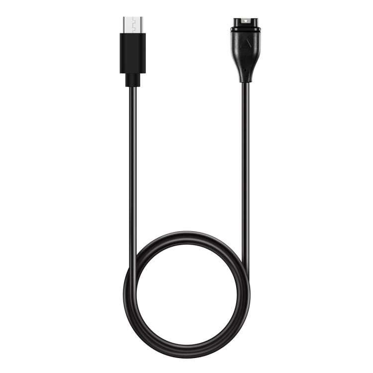 For Garmin Fenix 8 / 7X / 6S Pro xDfind USB-C / Type-C Port Watch Charger With Data Tr ... (Black)