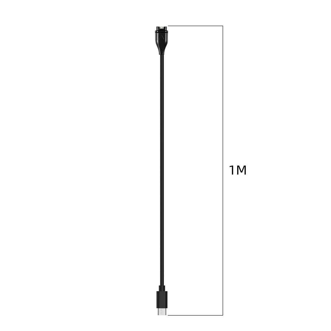 For Garmin Fenix 8 / 7X / 6S Pro xDfind USB-C / Type-C Port Watch Charger With Data Tr ... (Black)