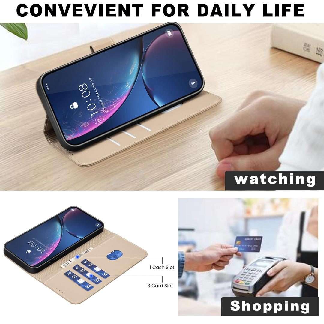 For Redmi Note 14 Pro 5G / 14 Pro+ 5G Geometric Pattern RFID Leather Phone Case(Beige)
