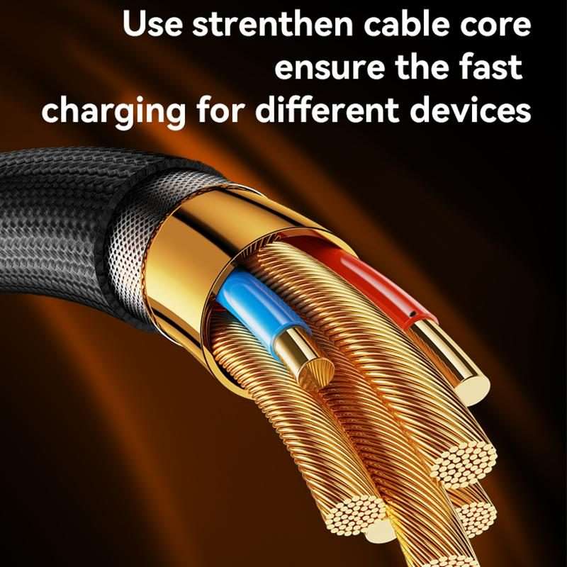 Yesido CA190 60W 3A USB-C / Type-C to Type-C Charging Data Cable, Length:1.2m(Black)