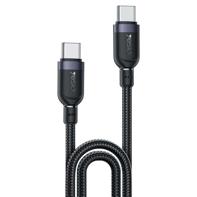 Yesido CA192 60W 3A USB-C / Type-C to Type-C Charging Data Cable, Length:2m(Black)