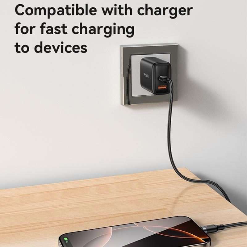 Yesido CA192 60W 3A USB-C / Type-C to Type-C Charging Data Cable, Length:2m(Black)