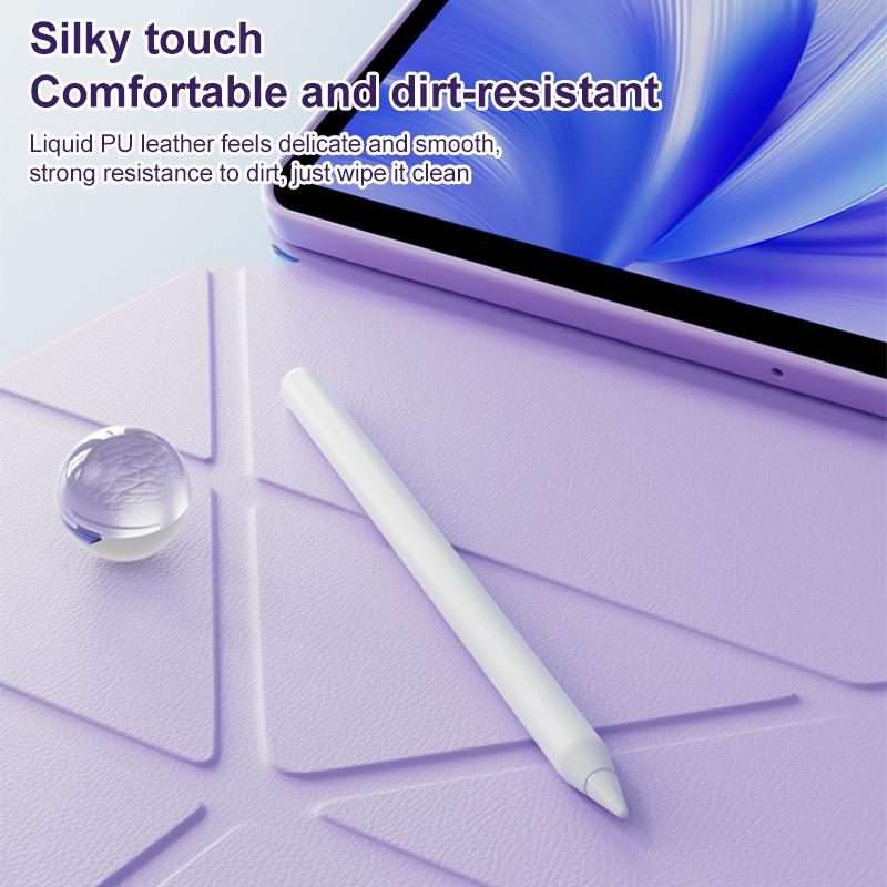 For iPad Pro 11 2022 / 2021 / 2020 Relieve Stress Rotatable Y-Fold Leather Tablet Case(Grey)