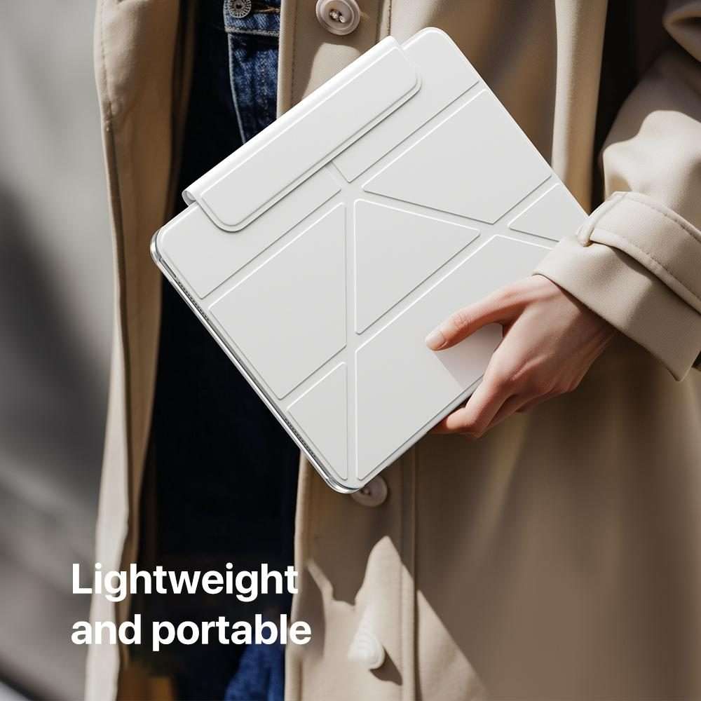 For iPad 2025 / 2022 Four-corner Anti-collision Magnetic Double-sided Clip Tablet Case(White)
