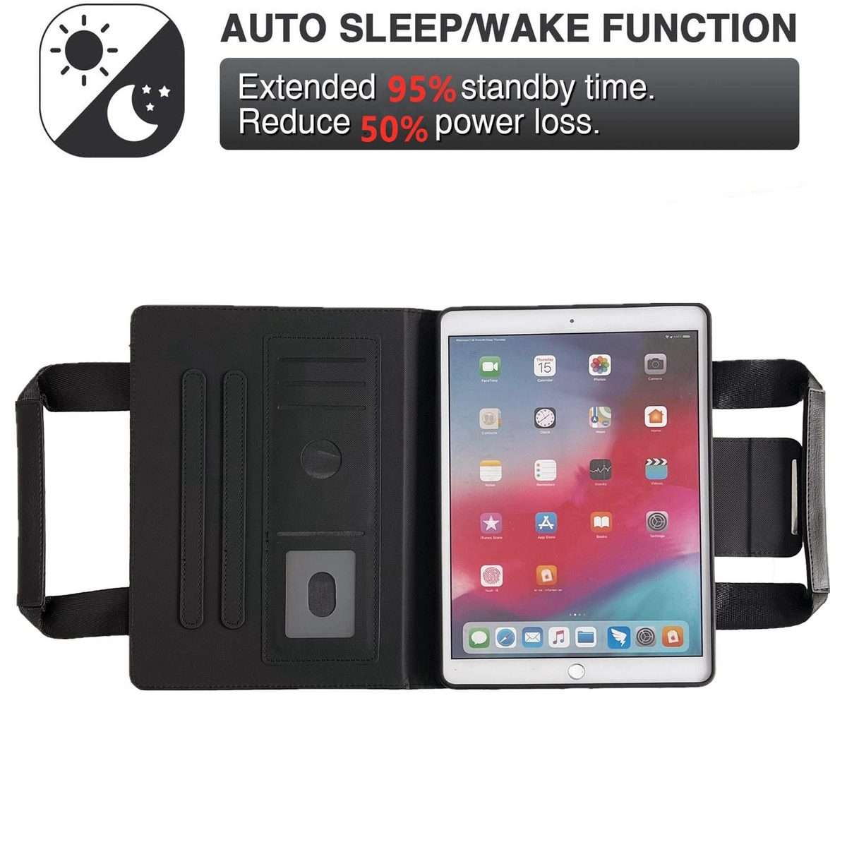 For iPad 10.2 2021 / 2020 / 2019 Zipper Handle Retro Smart Leather Tablet Case(Black)