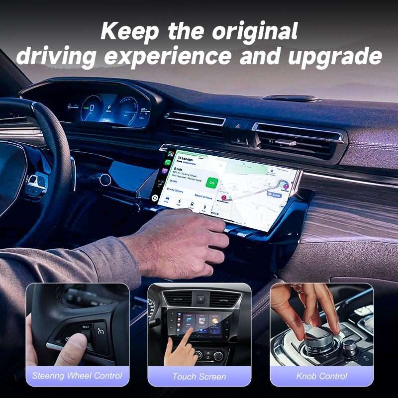 2 in 1 USB Wired to Wireless Car CarPlay / Android Auto Box Adapter(Black)