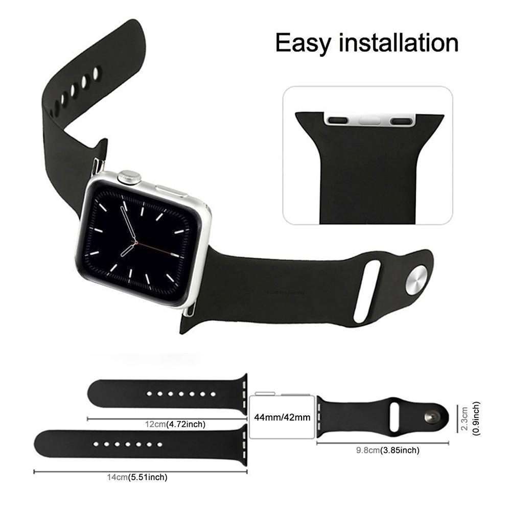 For Apple Watch 46mm / 49mm / 45mm / 44mm xDfind Solid Color Silicone Sports Watc ... (Light Grey)