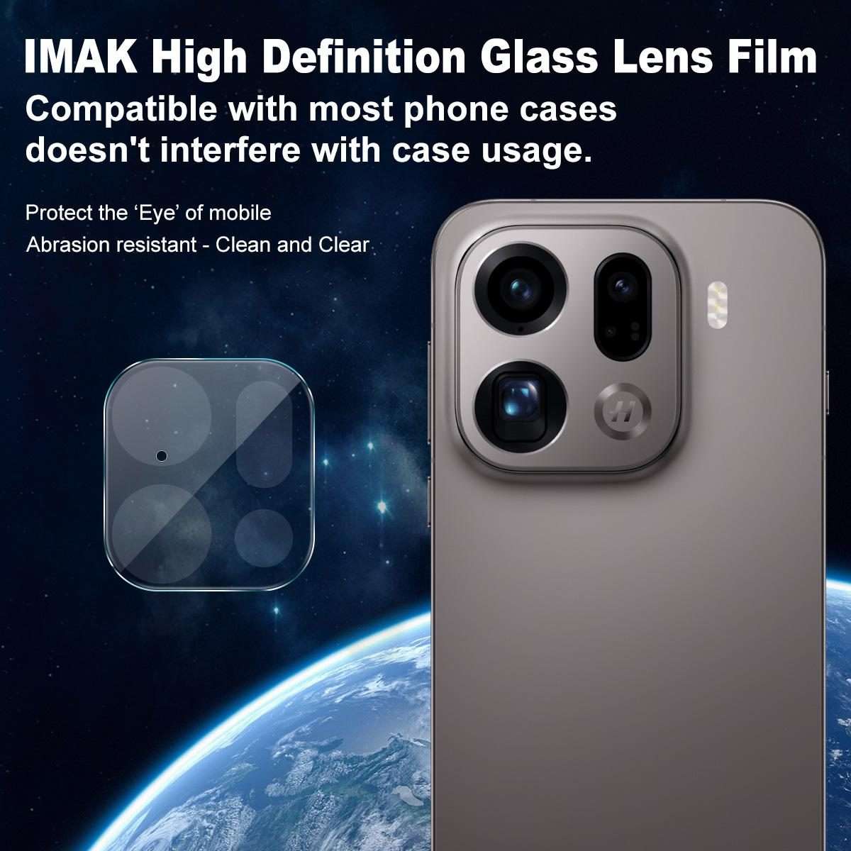 For OPPO Find X9 Pro IMAK Rear Camera Lens Glass Film Thin Version