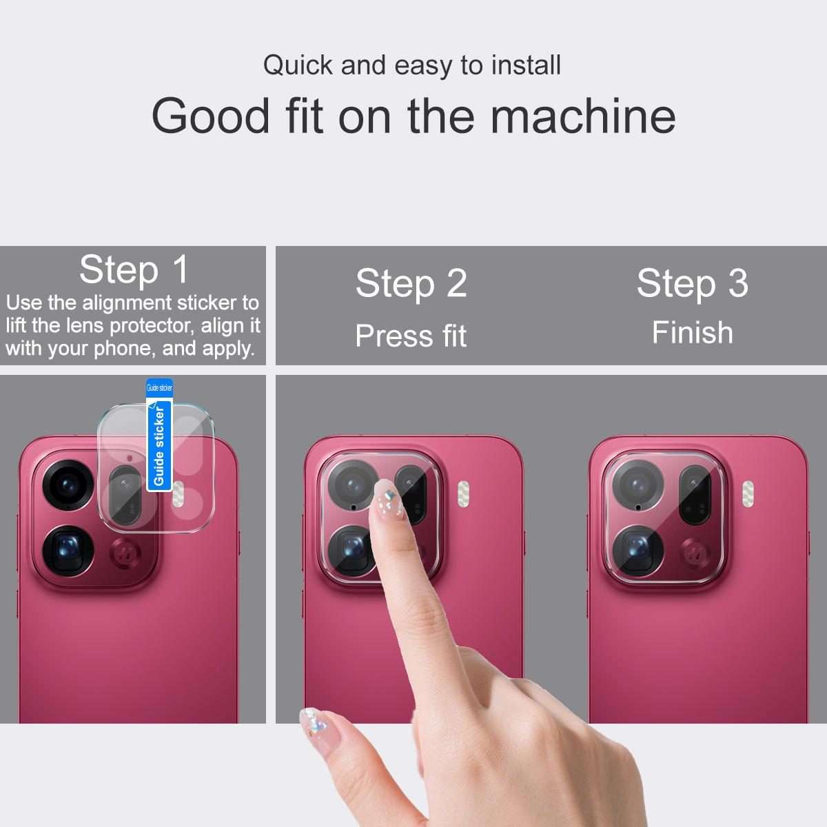 For OPPO Find X9 Pro IMAK Rear Camera Lens Glass Film Thin Version