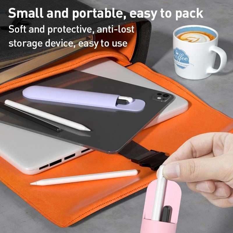 Silicone Stylus Pen Storage Case Universal Pen Bag(Dark Green)
