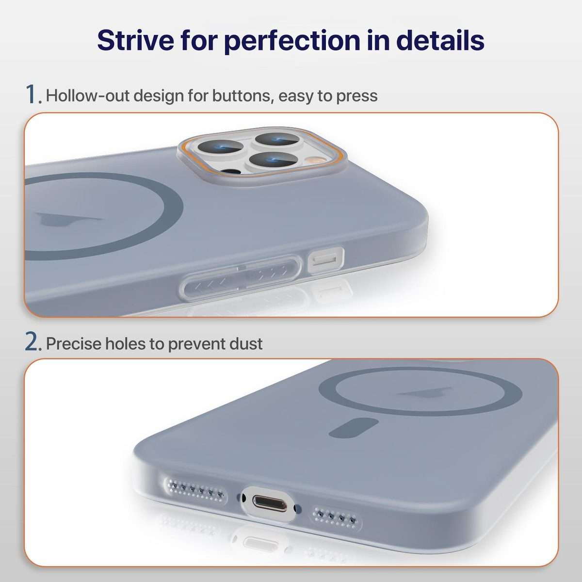 For iPhone 11 Pro Translucent Frosted Skin PC MagSafe Phone Case(Sierra Blue)