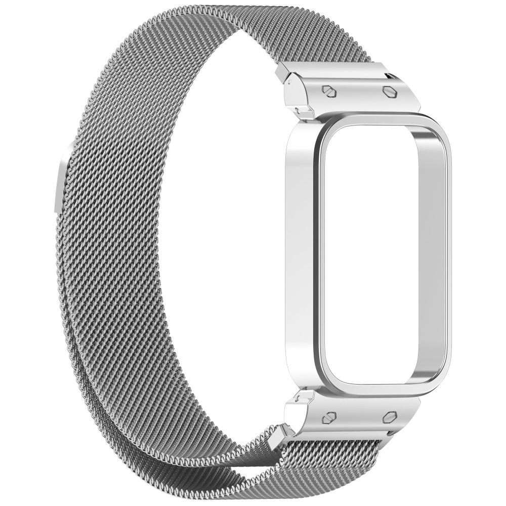 For Redmi Watch 6 / 5 / Xiaomi Band 9 Pro xDfind Watch Frame Integrated Milan Magneti ... (Silver)