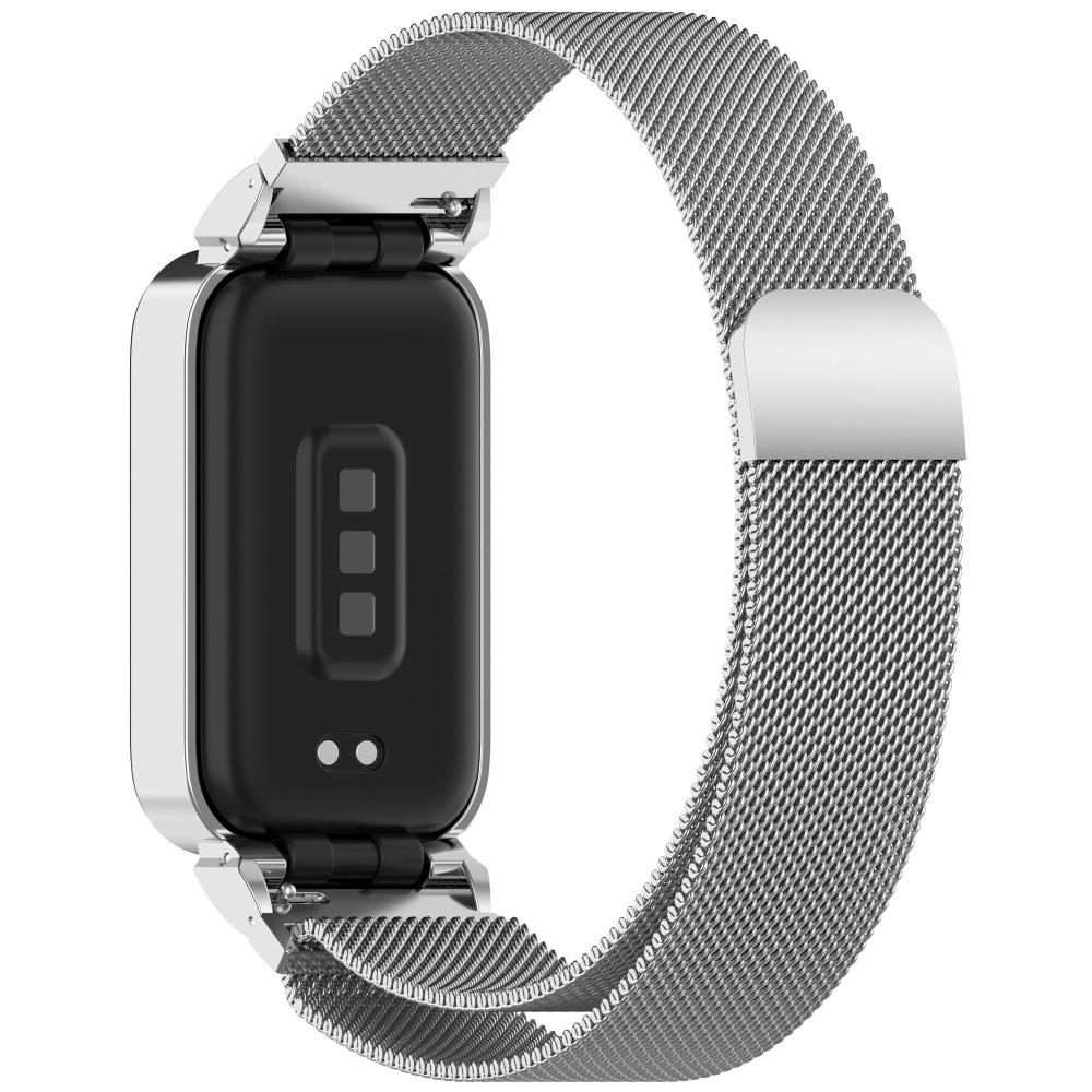 For Redmi Watch 6 / 5 / Xiaomi Band 9 Pro xDfind Watch Frame Integrated Milan Magneti ... (Silver)