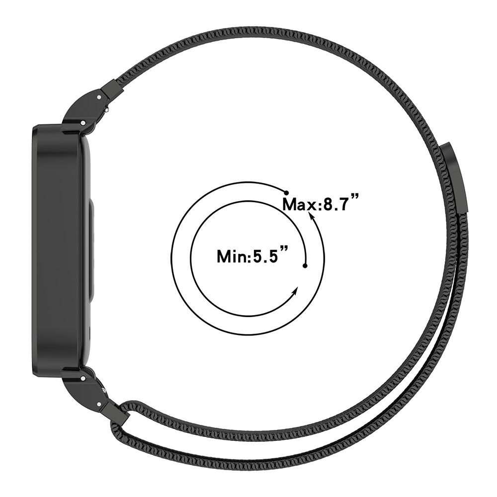 For Redmi Watch 6 / 5 / Xiaomi Band 9 Pro xDfind Watch Frame Integrated Milan Magneti ... (Silver)