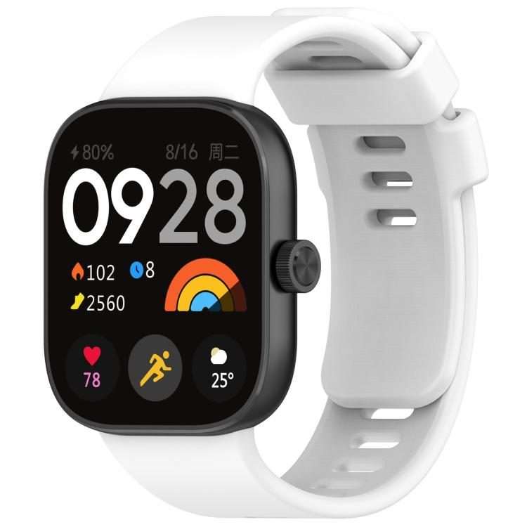 For Redmi Watch 6 / 5 / 4 xDfind Solid Color Silicone Sports Watch Band(White)