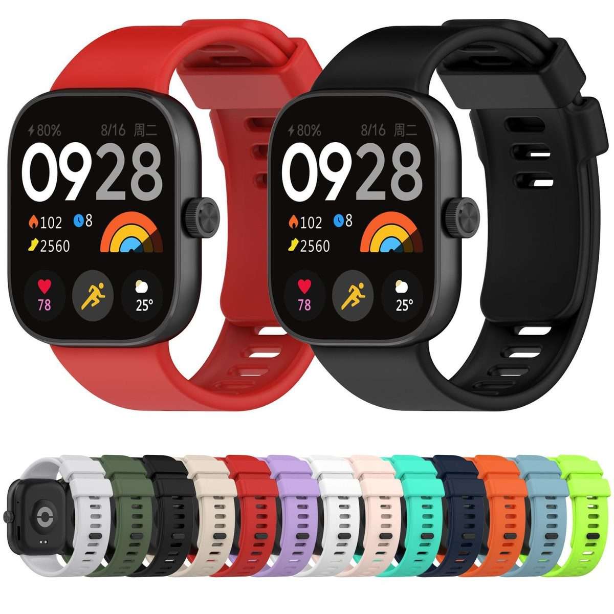 For Redmi Watch 6 / 5 / 4 xDfind Solid Color Silicone Sports Watch Band(White)