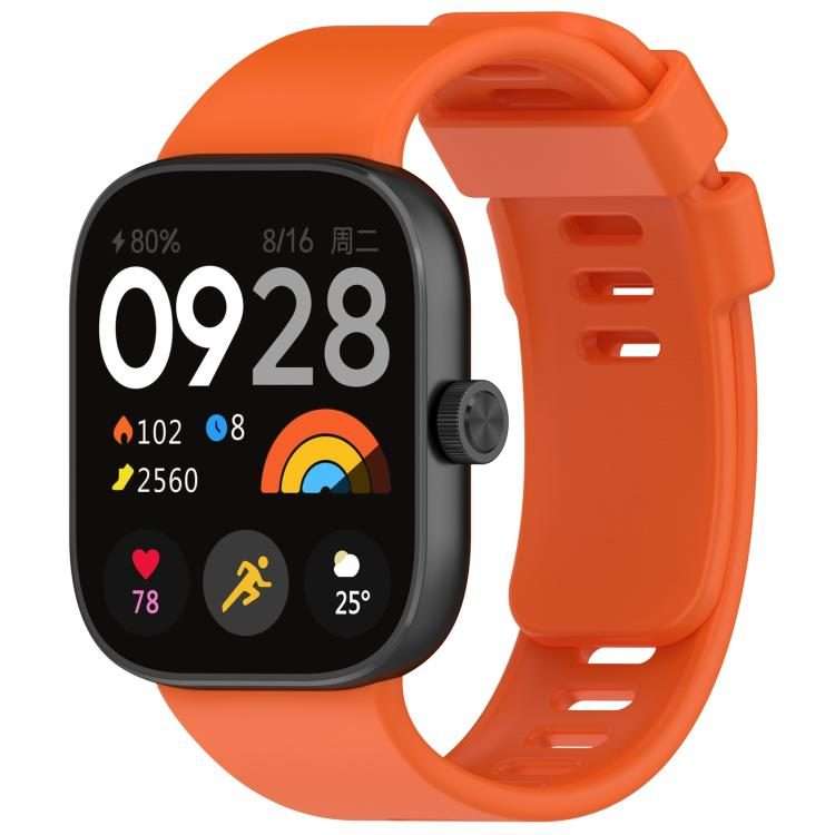 For Redmi Watch 6 / 5 / 4 xDfind Solid Color Silicone Sports Watch Band(Orange)