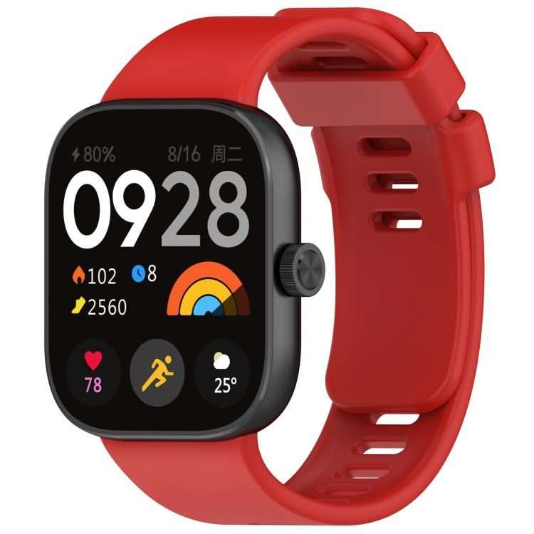 For Redmi Watch 6 / 5 / 4 xDfind Solid Color Silicone Sports Watch Band(Red)