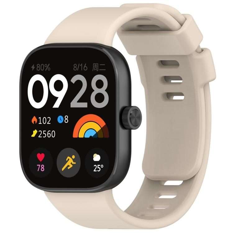 For Redmi Watch 6 / 5 / 4 xDfind Solid Color Silicone Sports Watch Band(Starlight)
