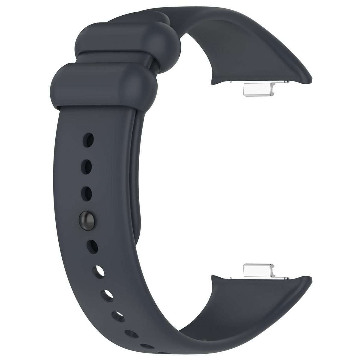For Redmi Watch 6 / 5 / Xiaomi Band 9 Pro xDfind Solid Color Black Buckle Silicone ... (Dark Grey)