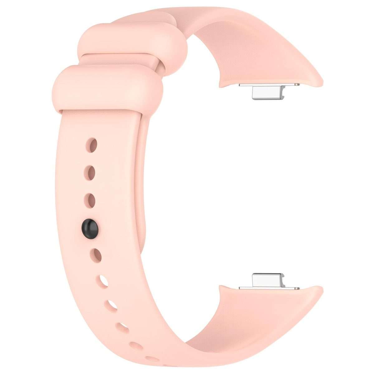 For Redmi Watch 6 / 5 / Xiaomi Band 9 Pro xDfind Solid Color Black Buckle Silicon ... (Light Pink)