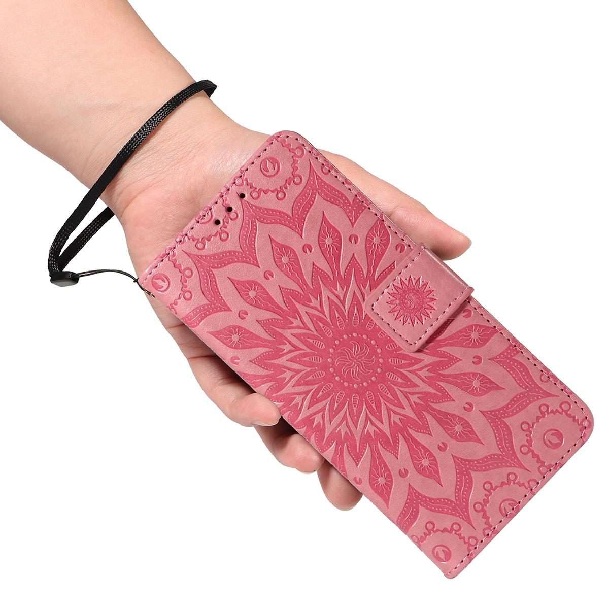 For Redmi K90 / Poco F8 Pro Embossed Sunflower Pattern Flip Leather Phone Case(Pink)