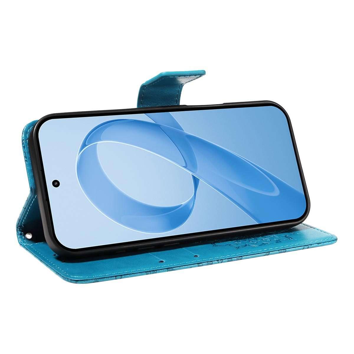 For Redmi K90 / Poco F8 Pro Embossed Sunflower Pattern Flip Leather Phone Case(Blue)