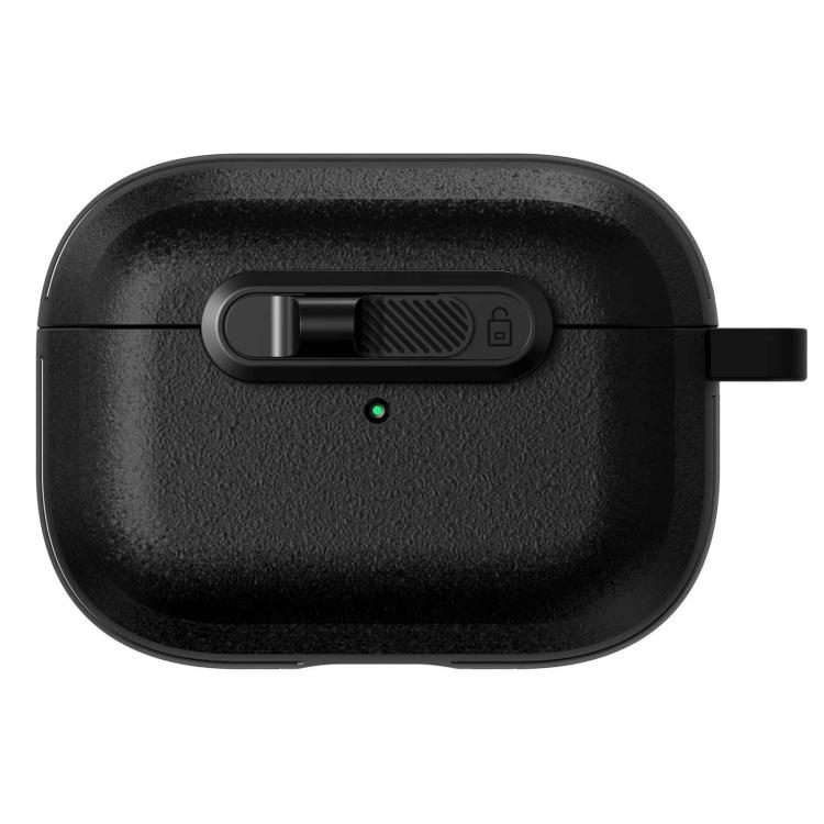 For AirPods Pro Starry Texture Lock Buckle Shockproof Earphones Case(Black)