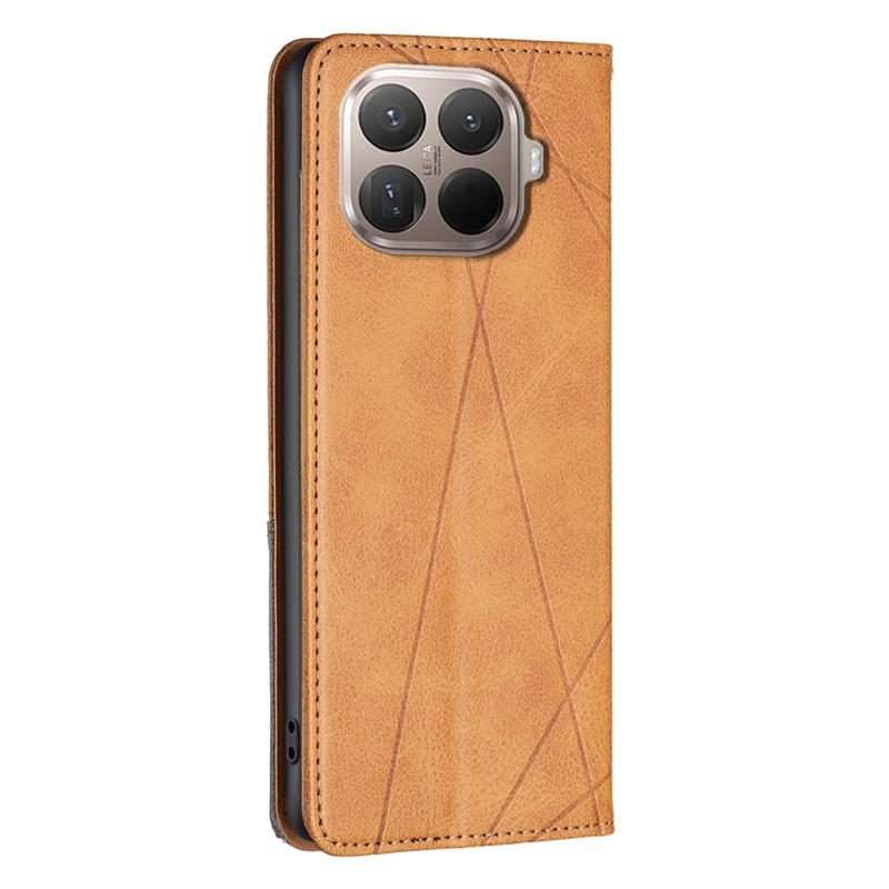 For Xiaomi 15T Pro Rhombus Texture Magnetic Leather Phone Case(Yellow)
