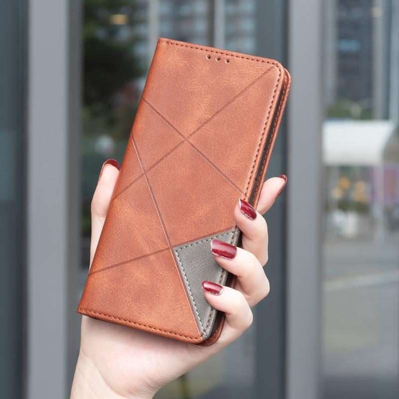For Xiaomi 15T Pro Rhombus Texture Magnetic Leather Phone Case(Brown)