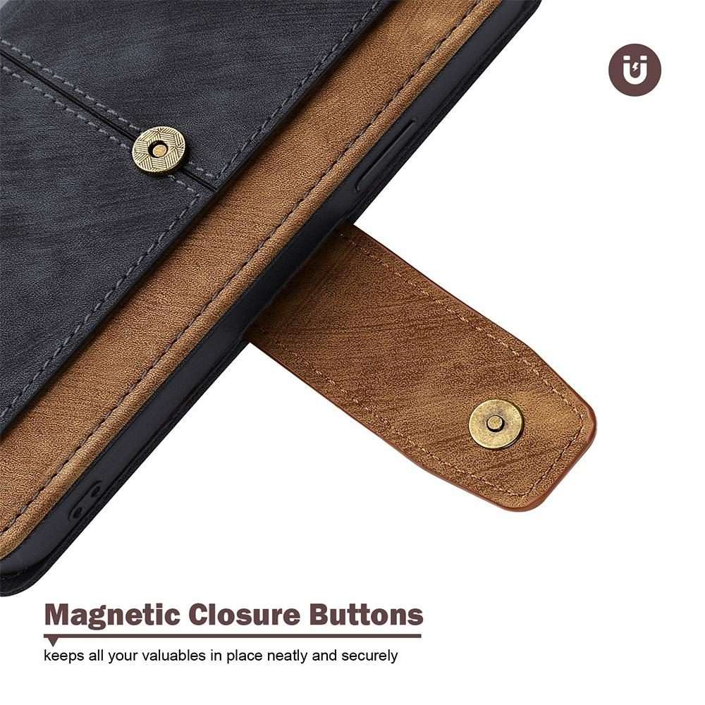 For Xiaomi 17 Pro Max Color Stitching Skin Feel Leather RFID Blocking Phone Case(Black)