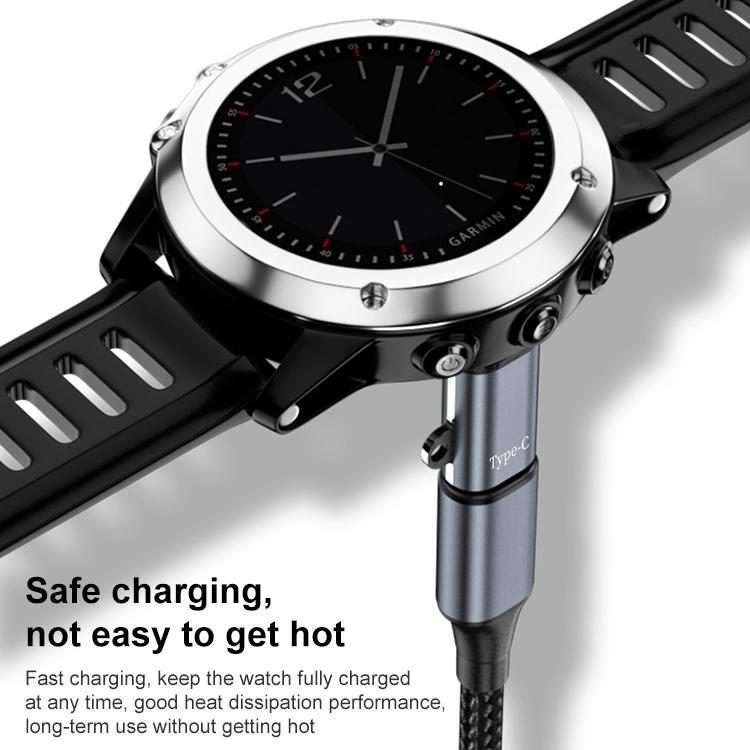 For Garmin Fenix 8 / 7X / vivoactive 6 xDfind Watch Charging Adapter, Interface:Type-C Straight