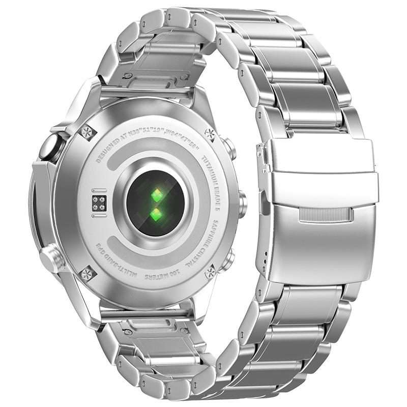 For Gamin 26mm Safety Buckle Pure Titanium Metal Watch Band(Silver)