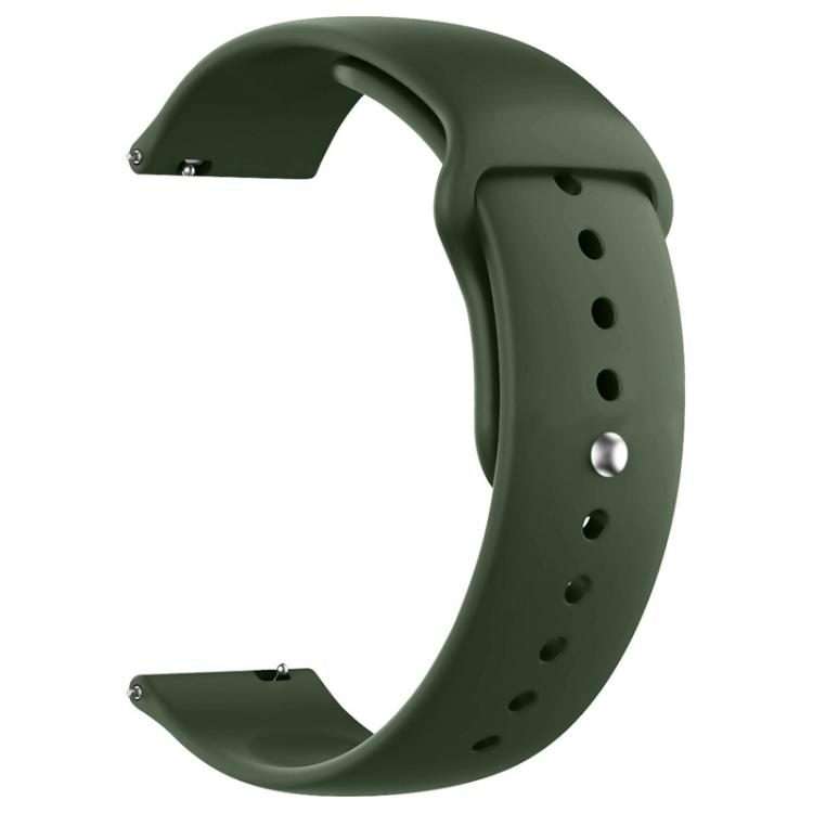 20mm xDfind Pure Color Silicone Watch Band(Dark Green)