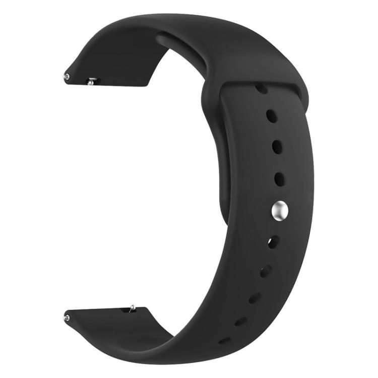 20mm xDfind Pure Color Silicone Watch Band(Black)