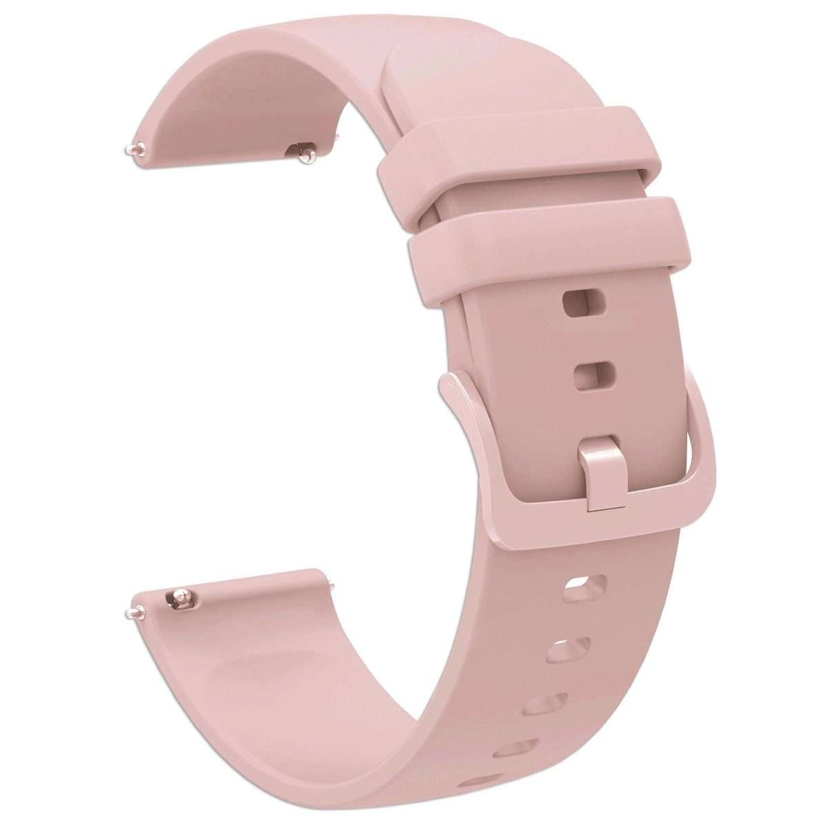 22mm xDfind Flat Pure Color Silicone Watch Band(Vintage Rose)