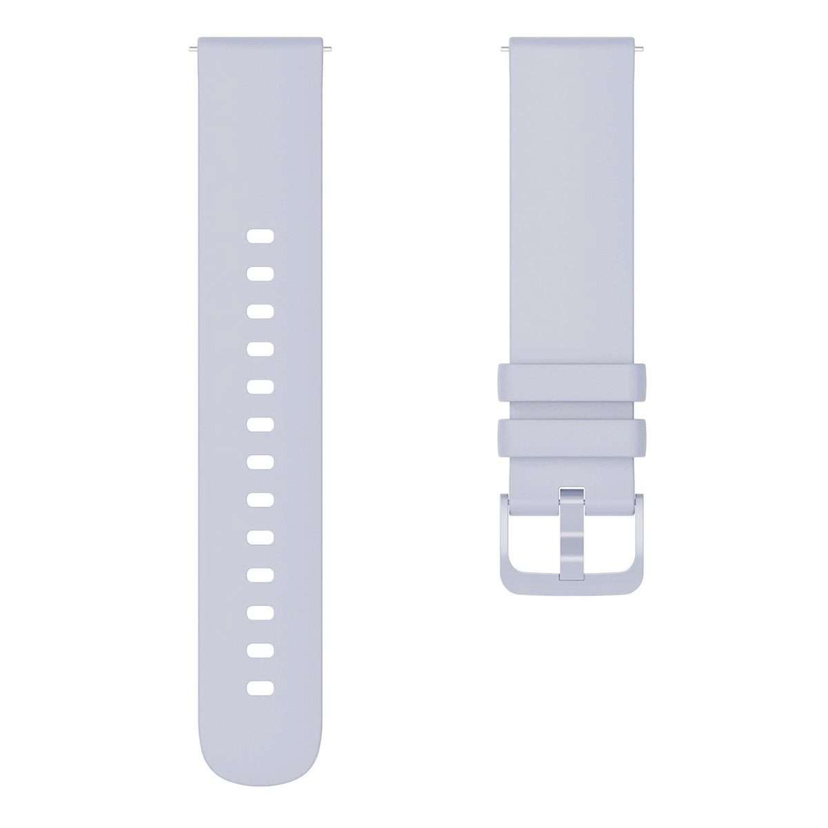22mm xDfind Flat Pure Color Silicone Watch Band(Cloud Grey)