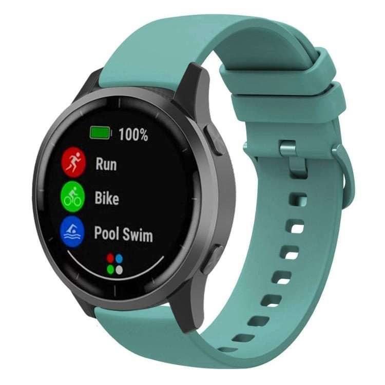 22mm xDfind Flat Pure Color Silicone Watch Band(Cactus)
