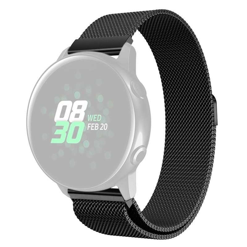 22mm xDfind Milanese Stainless Steel Watch Band(Black)
